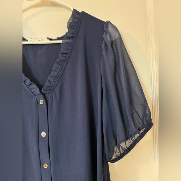 Navy Blue Blouse - Picture 7 of 8